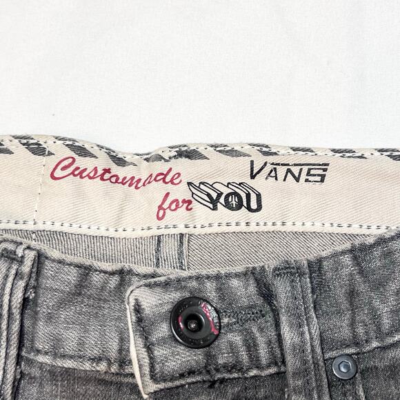 Vans Off The Wall Jeans Custom Made For You V66 Slim Fit 26x27 Gray Low Rise New - Picture 4 of 11